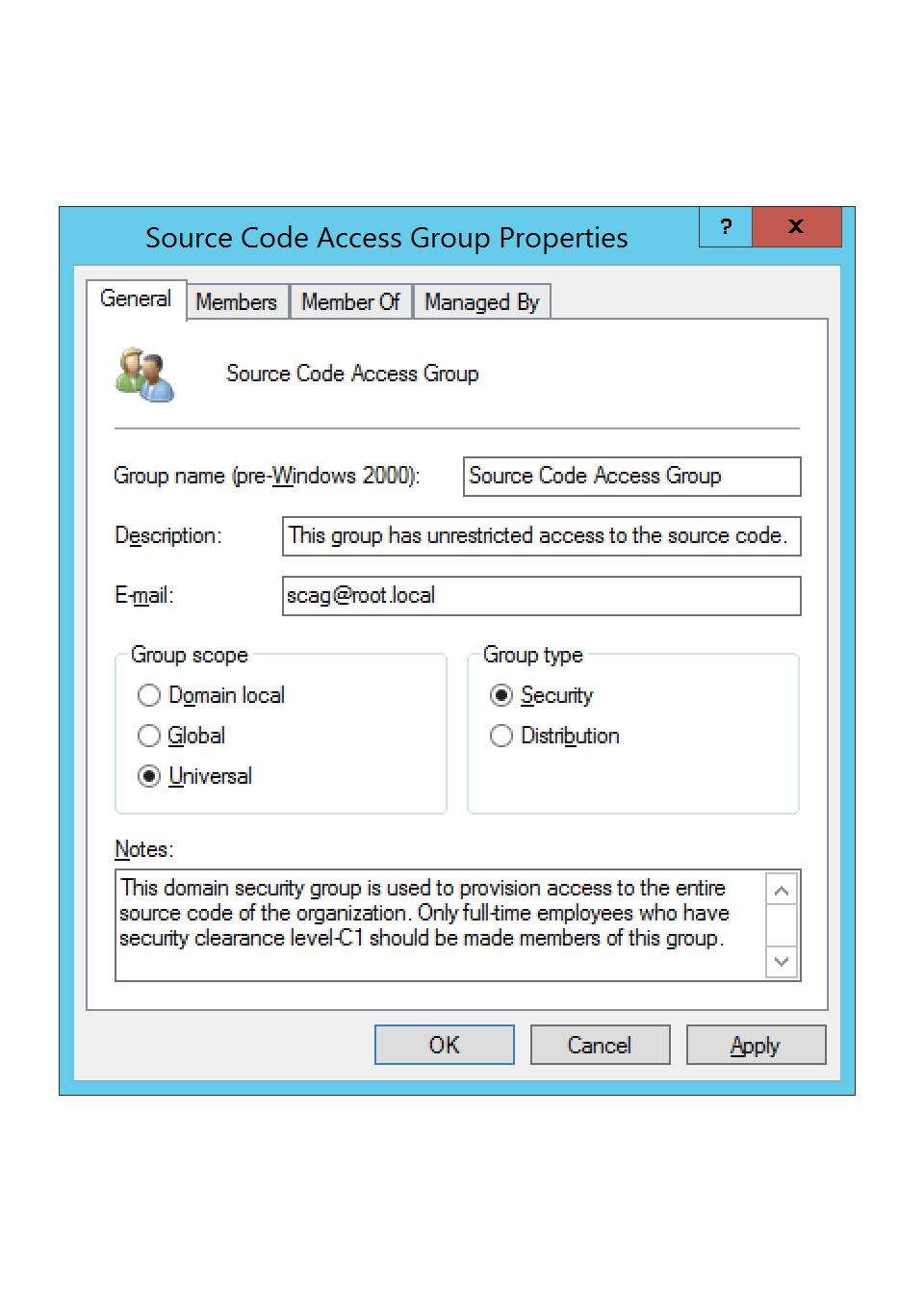 High-Value/Specific Interest Domain Security Groups