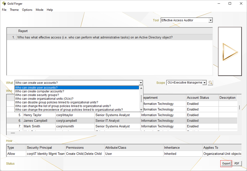 Exporting Results