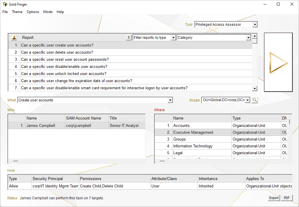 Active Directory Privileged Access Assessor Single-User Mode