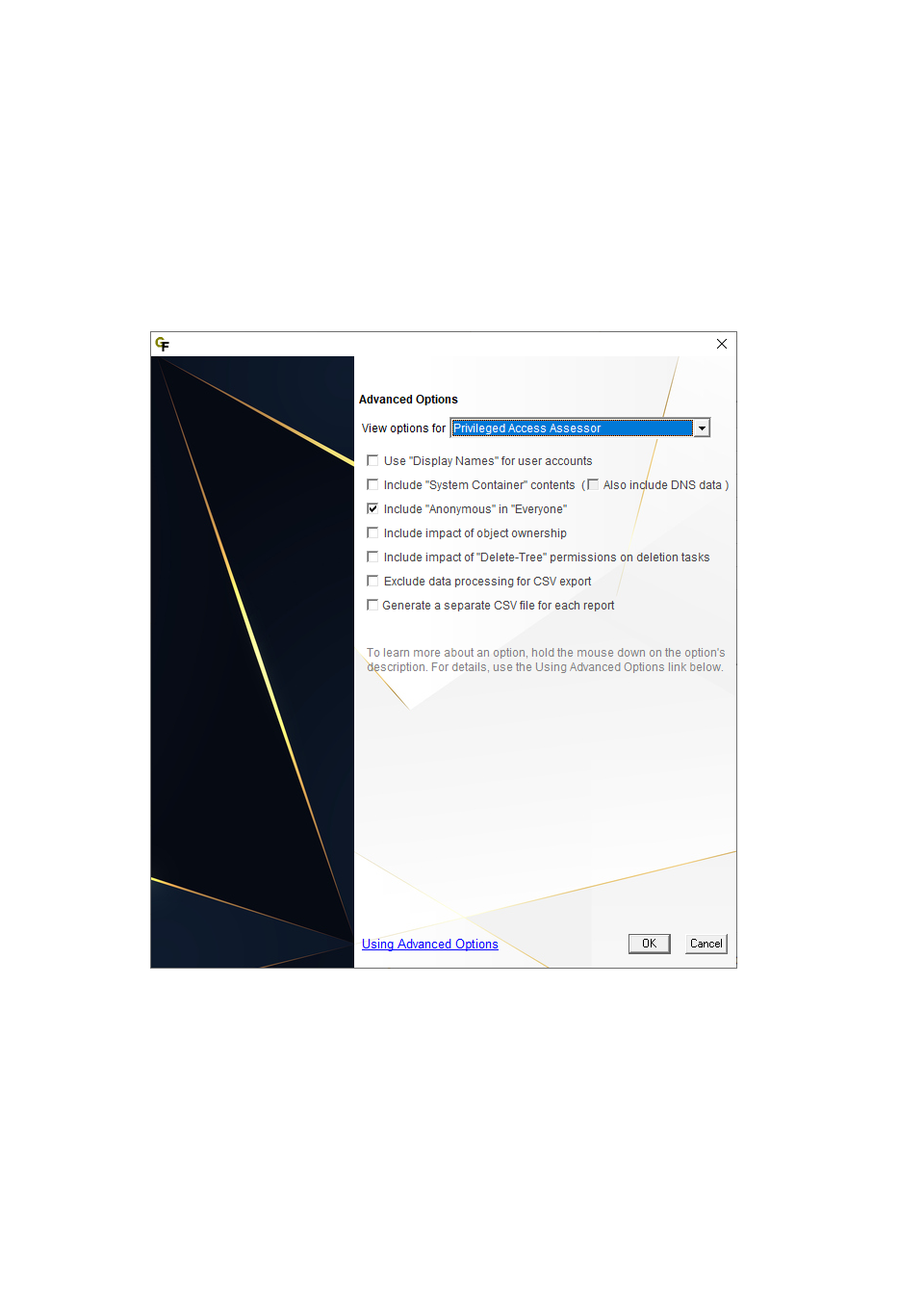 Using Advanced Options