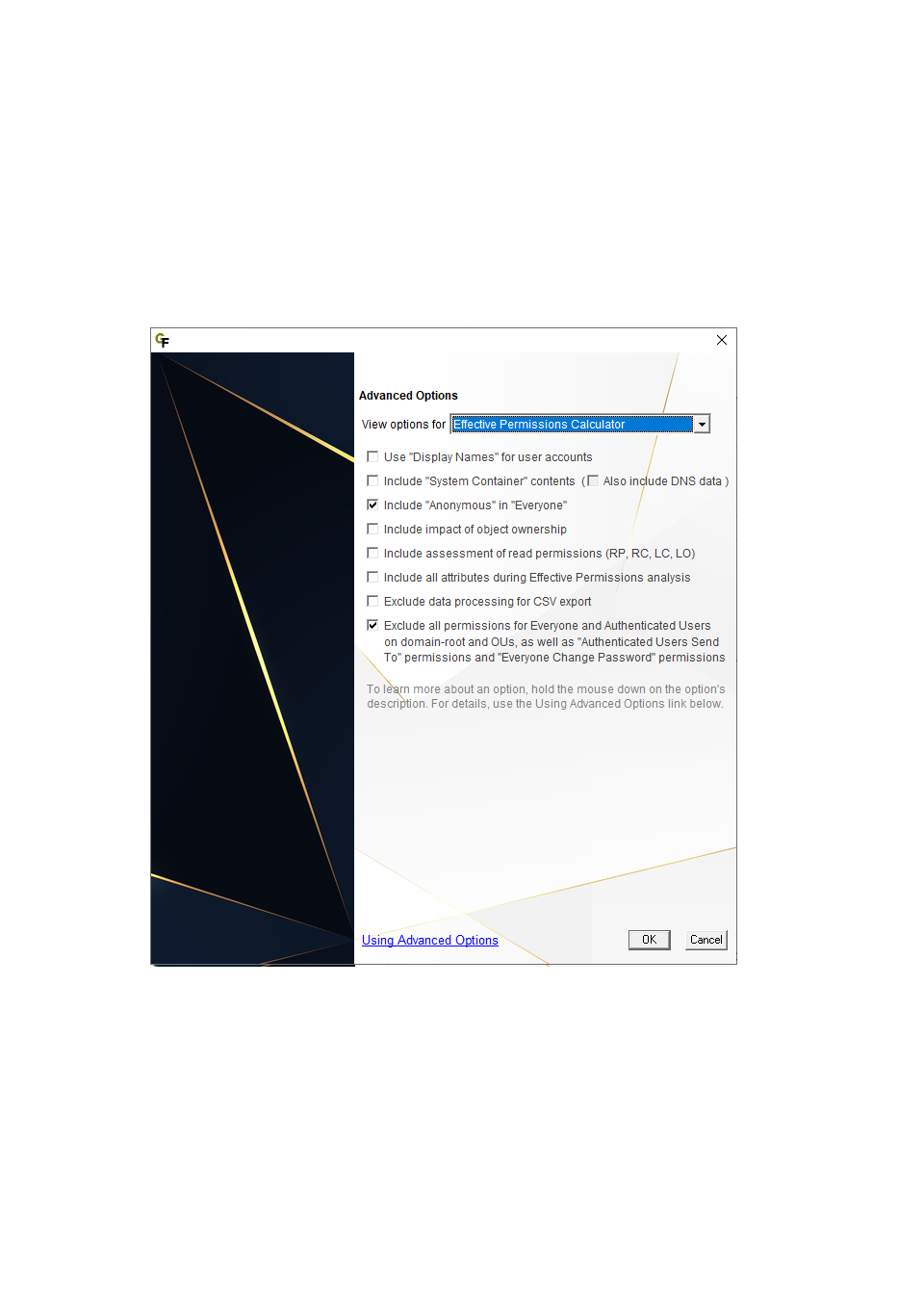 Using Advanced Options