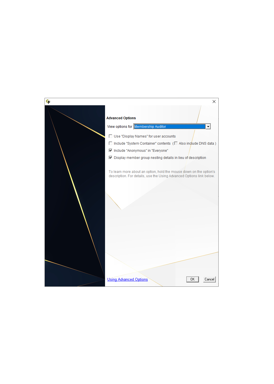 Using Advanced Options