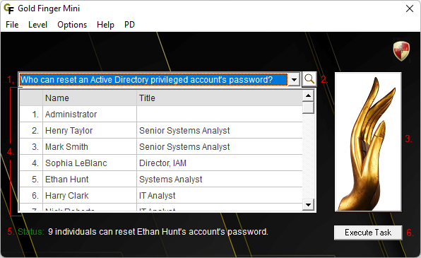 Gold Finger Mini User Interface