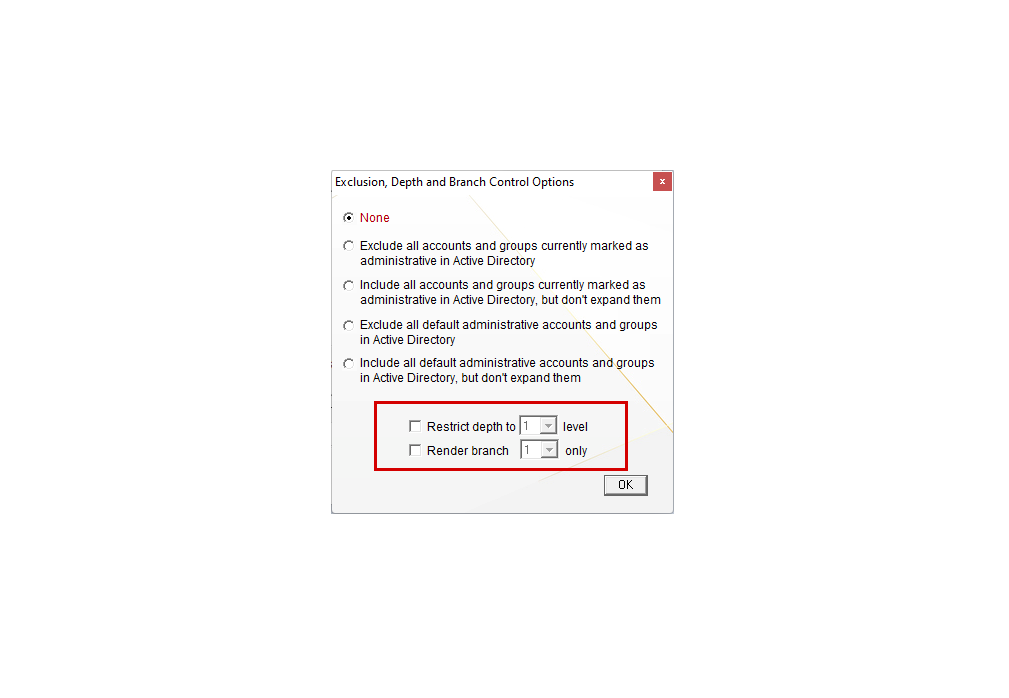 Depth and Branch Control Options