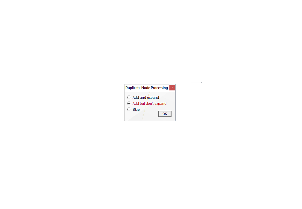 Duplicate Node Processing Options